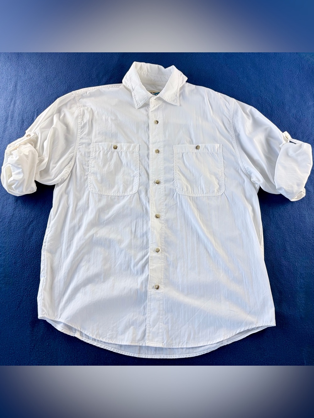 TravelSmith Made in USA Men's Gorpcore Shirt with Back Vents Size L